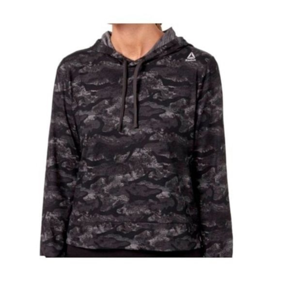 NWT Reebok Sport 24/7 Crop Jersey Hoodie / Athletic Sweatshirt - Picture 6 of 6